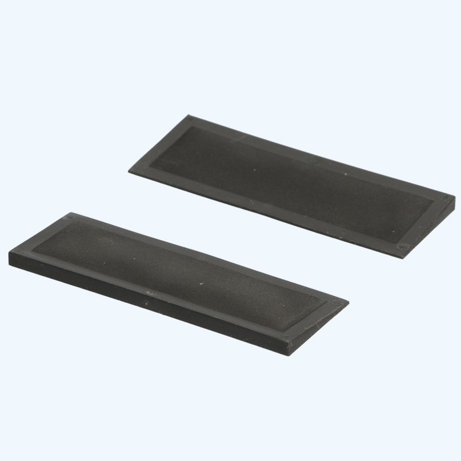 100 stuks schuine kunststof glasblokjes ZWART 100x36x5/1 mm