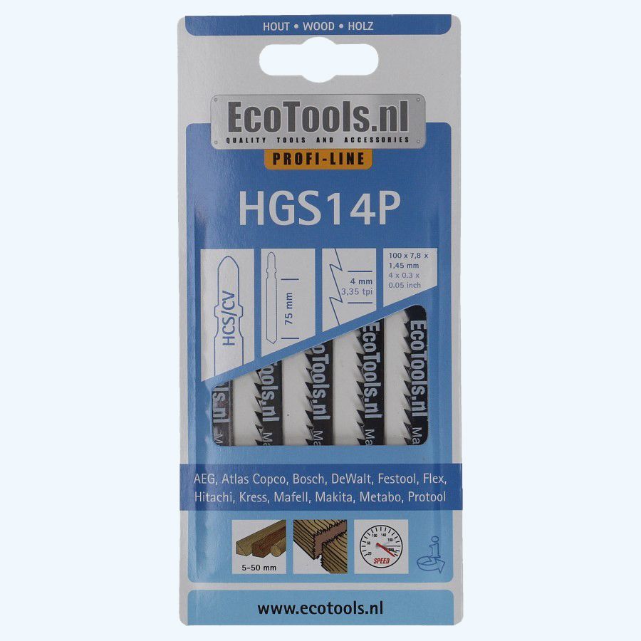 5 st. decoupeerzaagjes hout type HGS14P (Profi-line)