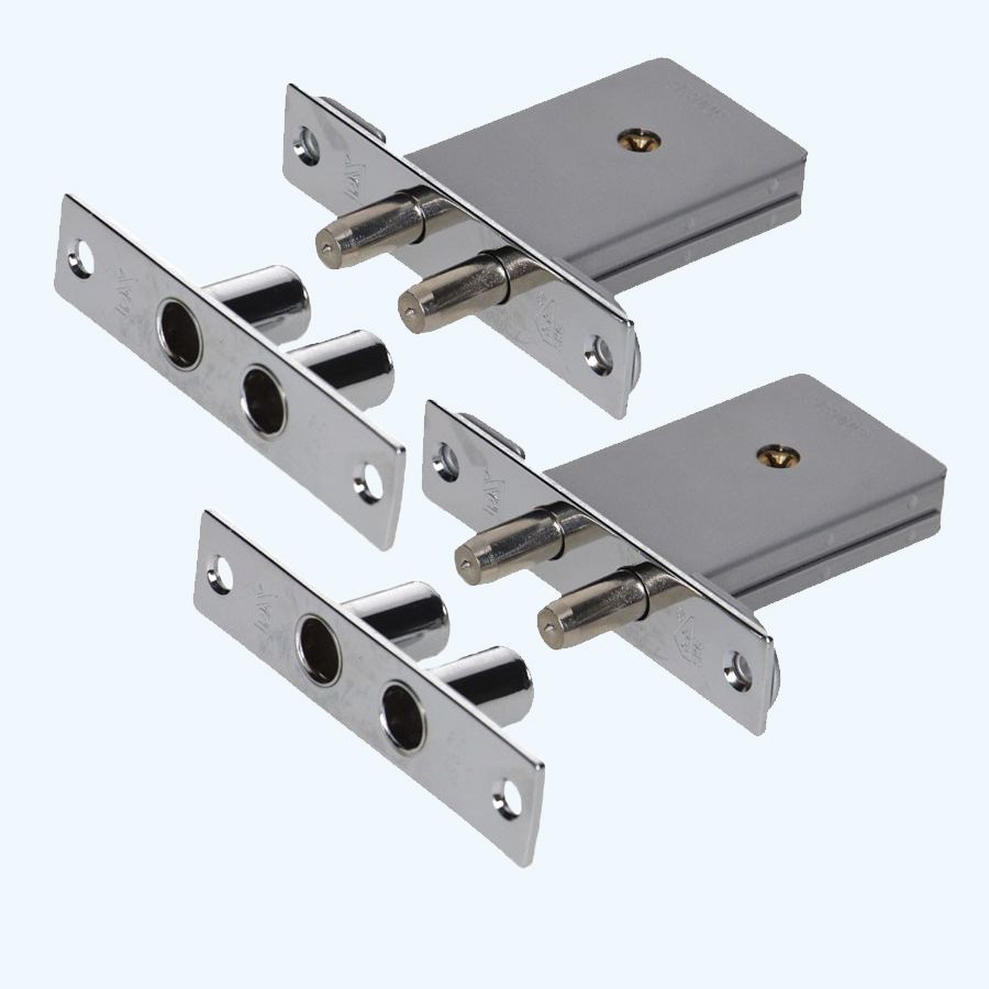 Insteekbijzetslot met dubbele pen SKG** (2 stuks, gelijksluitend)