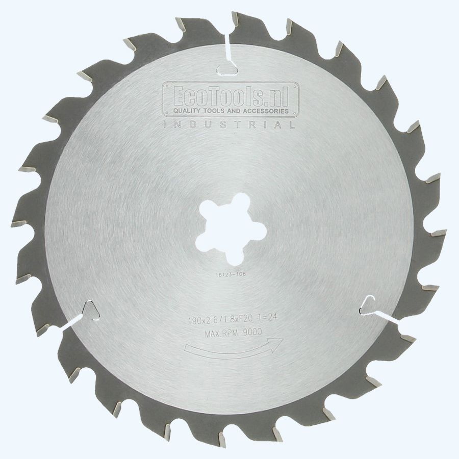 HM-zaagblad Industrial 190 x F-20 mm T=24 HM-zaagblad Industrial 190 x F-20 mm T=24