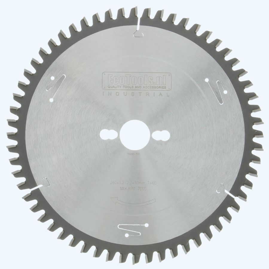 HM-afkortzaagblad Industrial 260 x 30 mm T=60