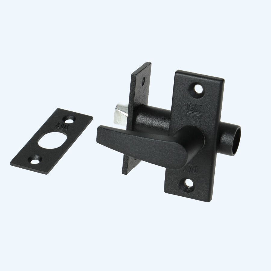 Insteekgrendel met sluitplaat 55/35 zwart