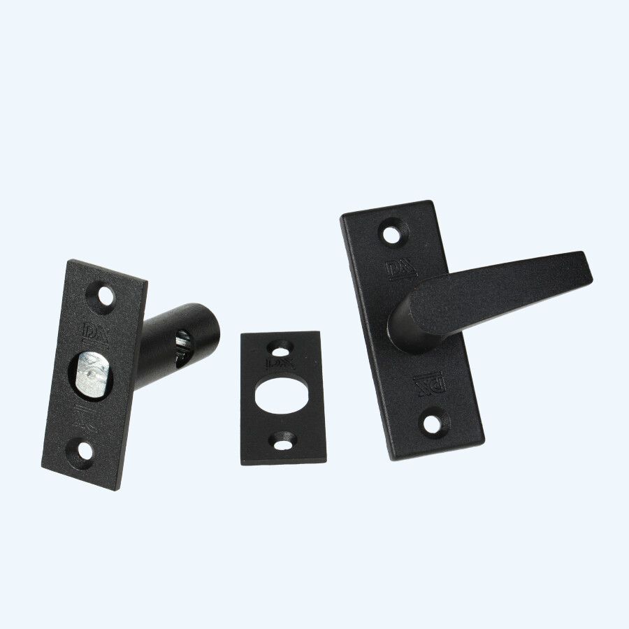 Insteekgrendel met sluitplaat 55/35 zwart