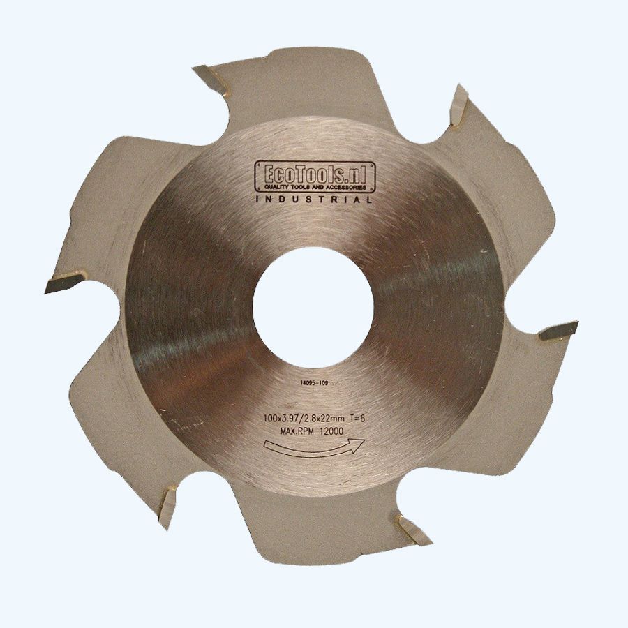 Lamellenfrees zaagblad 100 x 4 x 22 mm T=6 (Industrial)