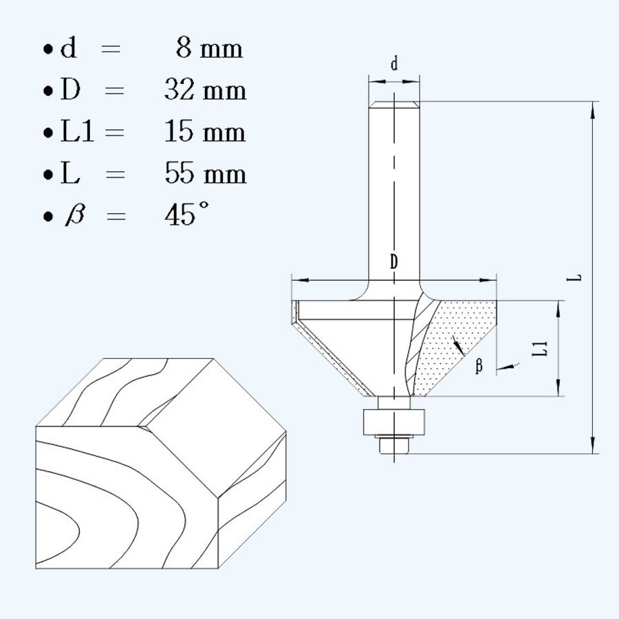 HM fasefrees 32 mm 45°