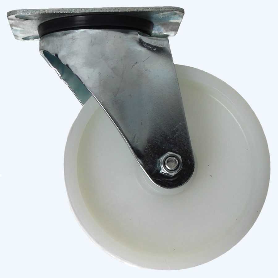 Nylon zwenkwiel 125 mm 160 kg