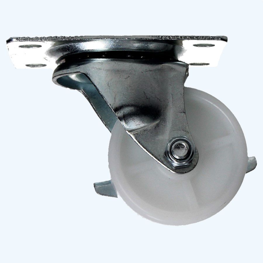 Nylon zwenkwiel met rem 63 mm 60 kg