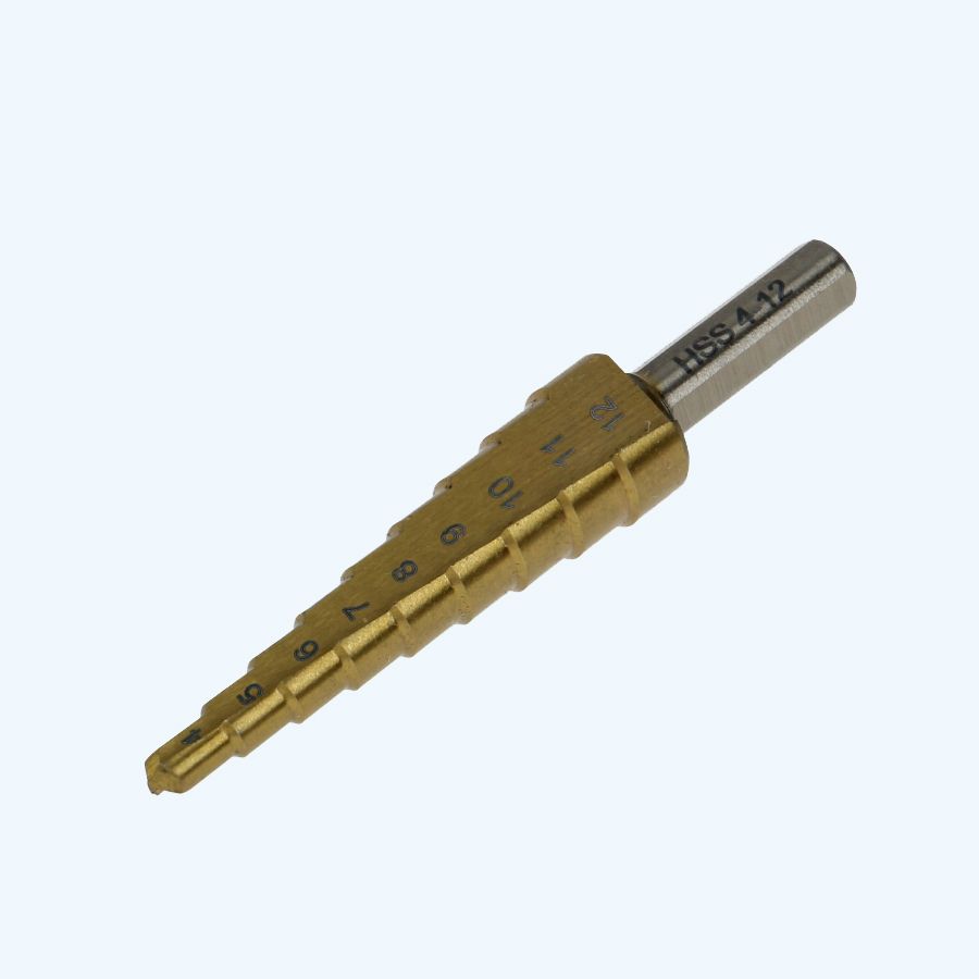 Stappenboor HSS 4-12 mm (rechte snijkanten)