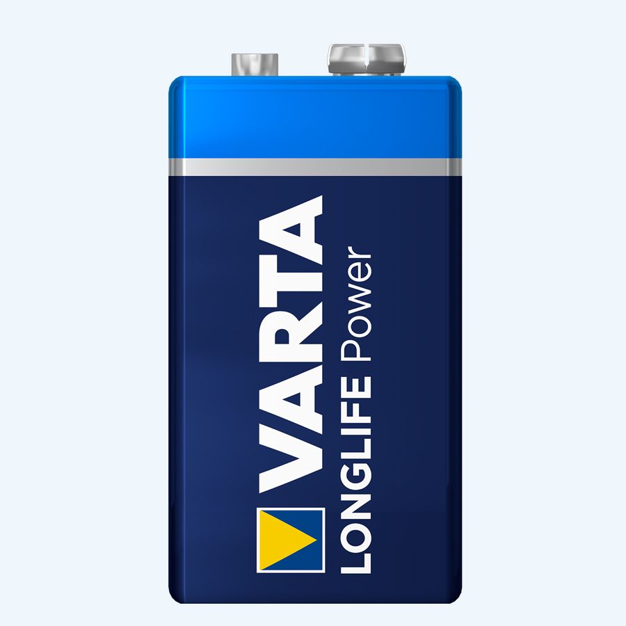 Varta Longlife Power 9 Volt block batterij Varta Longlife Power 9 Volt block batterij
