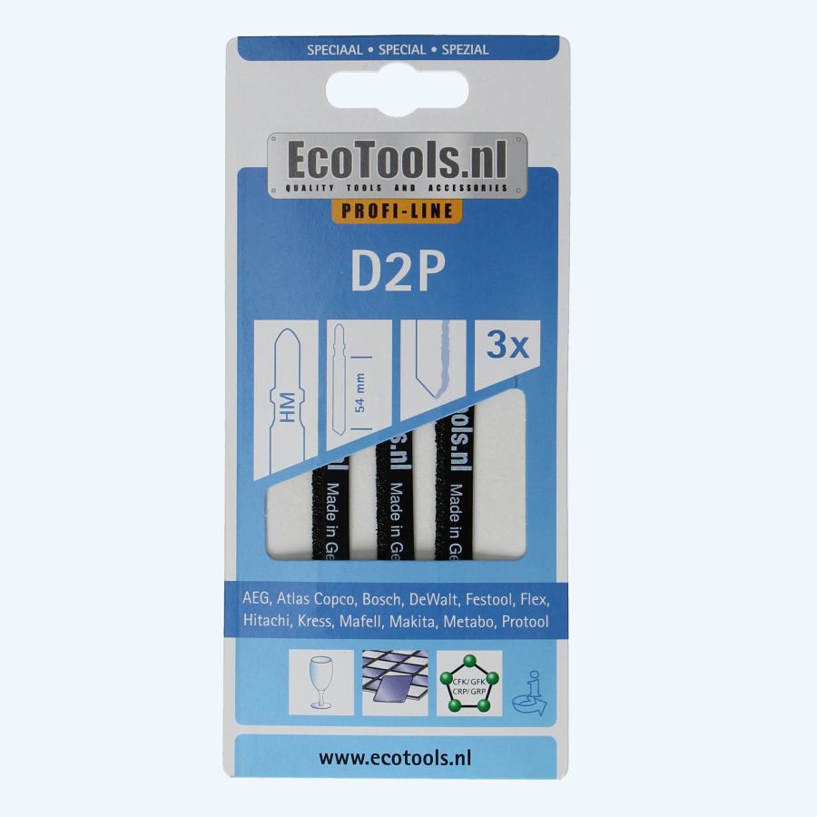 3 st. decoupeerzaagjes voor keramiek en glas type D2P (Prof-line)
