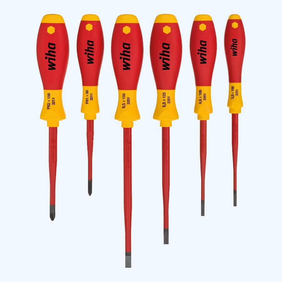 Wiha VDE schroevendraaierset SoftFinish electric 6-delig Wiha VDE schroevendraaierset SoftFinish electric 6-delig