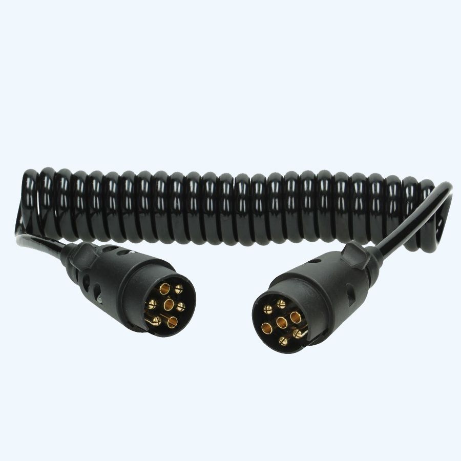 Spiraalkabel 3,5 meter (2 x 7-polige stekker) Spiraalkabel 3,5 meter (2 x 7-polige stekker)