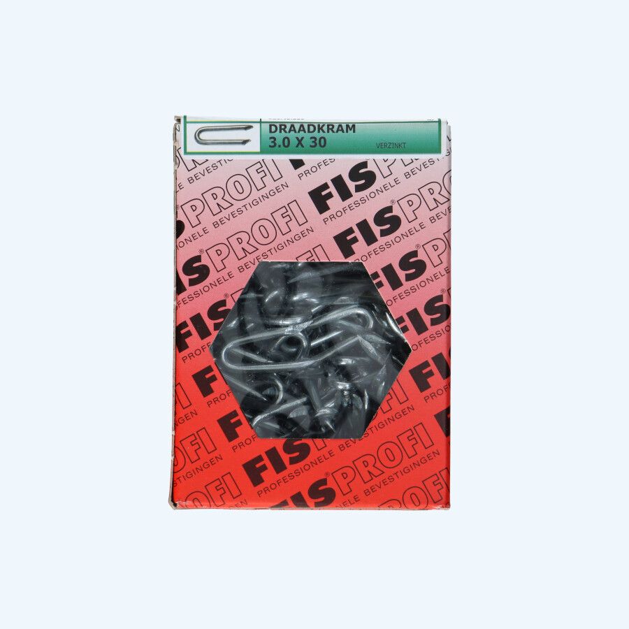 Draadkrammen verzinkt 3,0 x 30 mm 1 kg Draadkrammen verzinkt 3,0 x 30 mm 1 kg