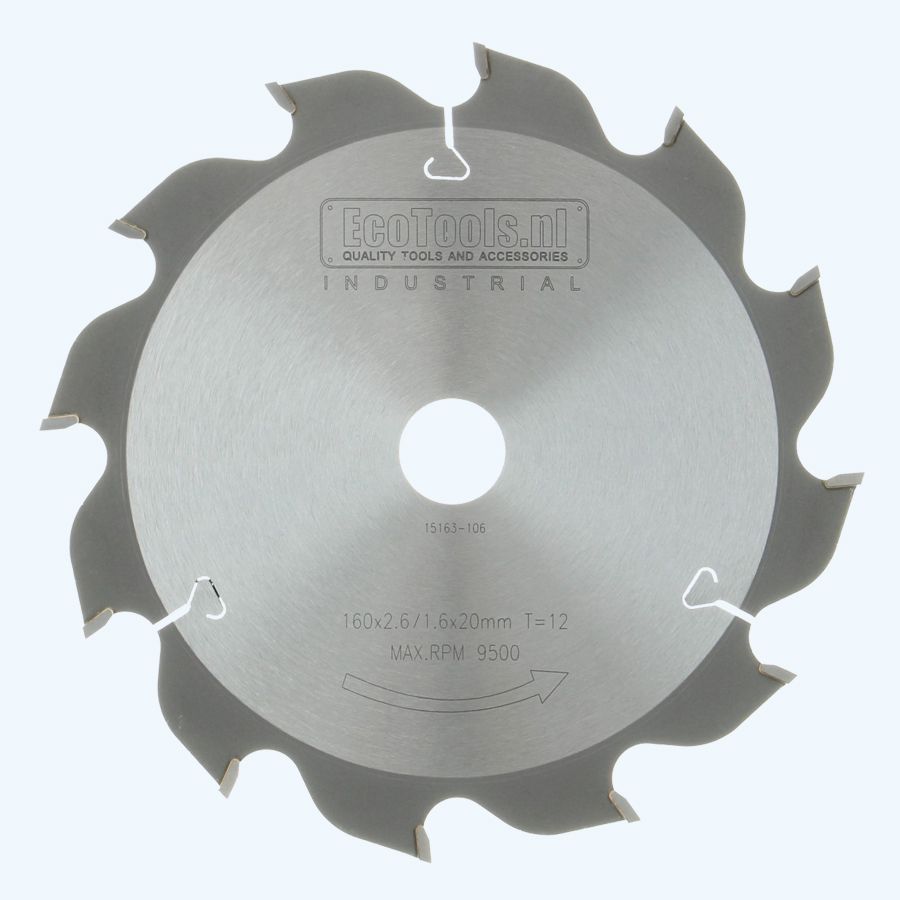 HM-zaagblad Industrial 160 x 20 mm T=12 HM-zaagblad Industrial 160 x 20 mm T=12