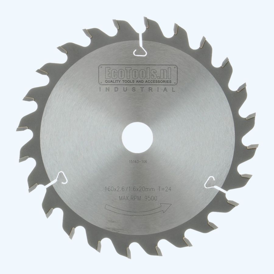 HM-zaagblad Industrial 160 x 20 mm T=24 HM-zaagblad Industrial 160 x 20 mm T=24