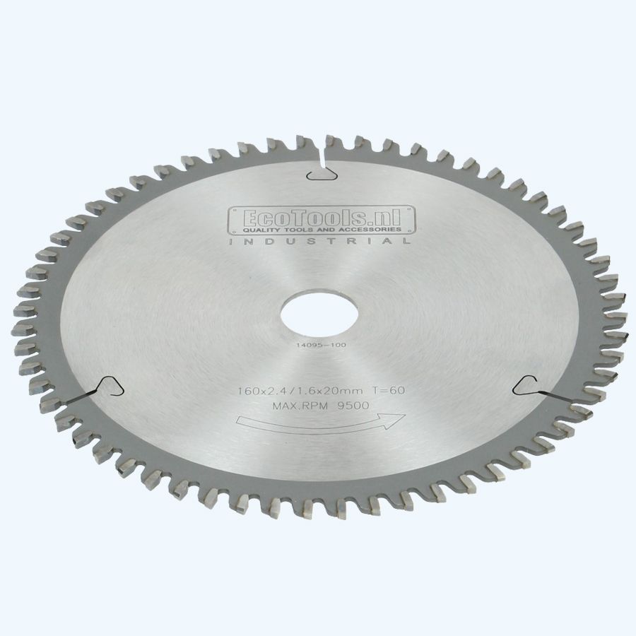HM-zaagblad Industrial 160 x 20 mm T=60 (vlak-daktand) HM-zaagblad Industrial 160 x 20 mm T=60 (vlak-daktand)