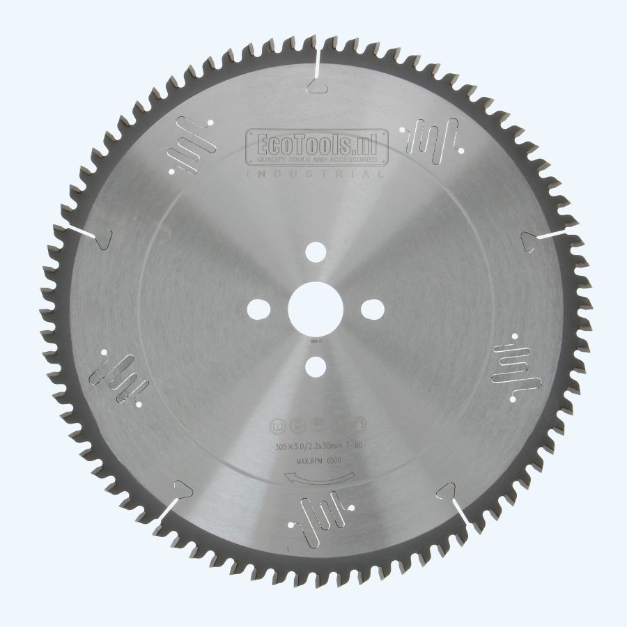 HM-zaagblad Industrial 305 x 30 mm T=80 (vlak-daktand) HM-zaagblad Industrial 305 x 30 mm T=80 (vlak-daktand)