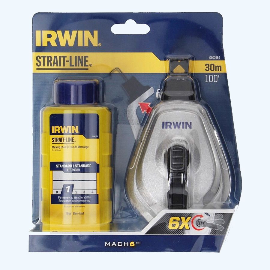 Irwin 6x Slaglijnmolenset blauw 113g/30m Irwin 6x Slaglijnmolenset blauw 113g/30m