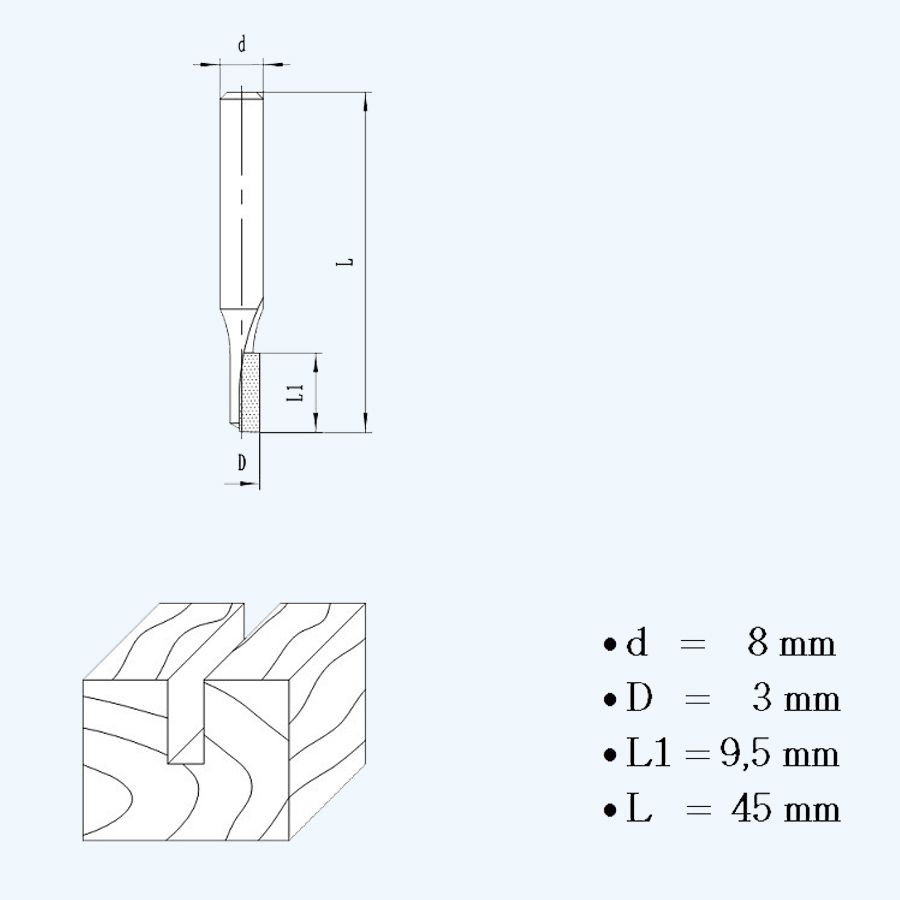 HM groeffrees 3 mm HM groeffrees 3 mm
