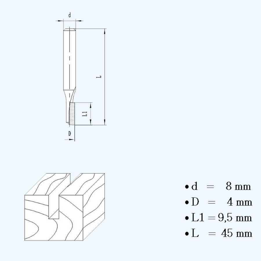 HM groeffrees 4 mm HM groeffrees 4 mm