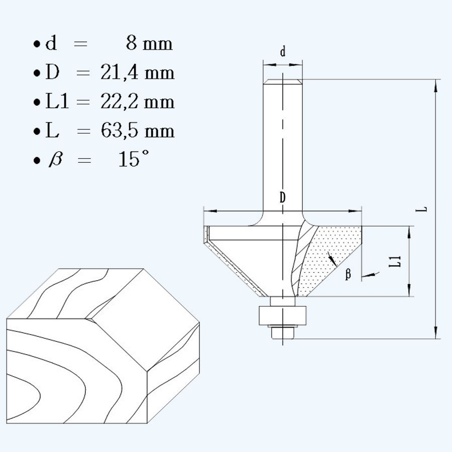 HM fasefrees 21,4 mm 15° HM fasefrees 21,4 mm 15°