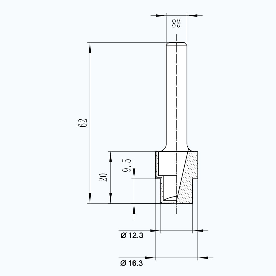 HM getrapte frees 16,3 x 12,3 mm HM getrapte frees 16,3 x 12,3 mm