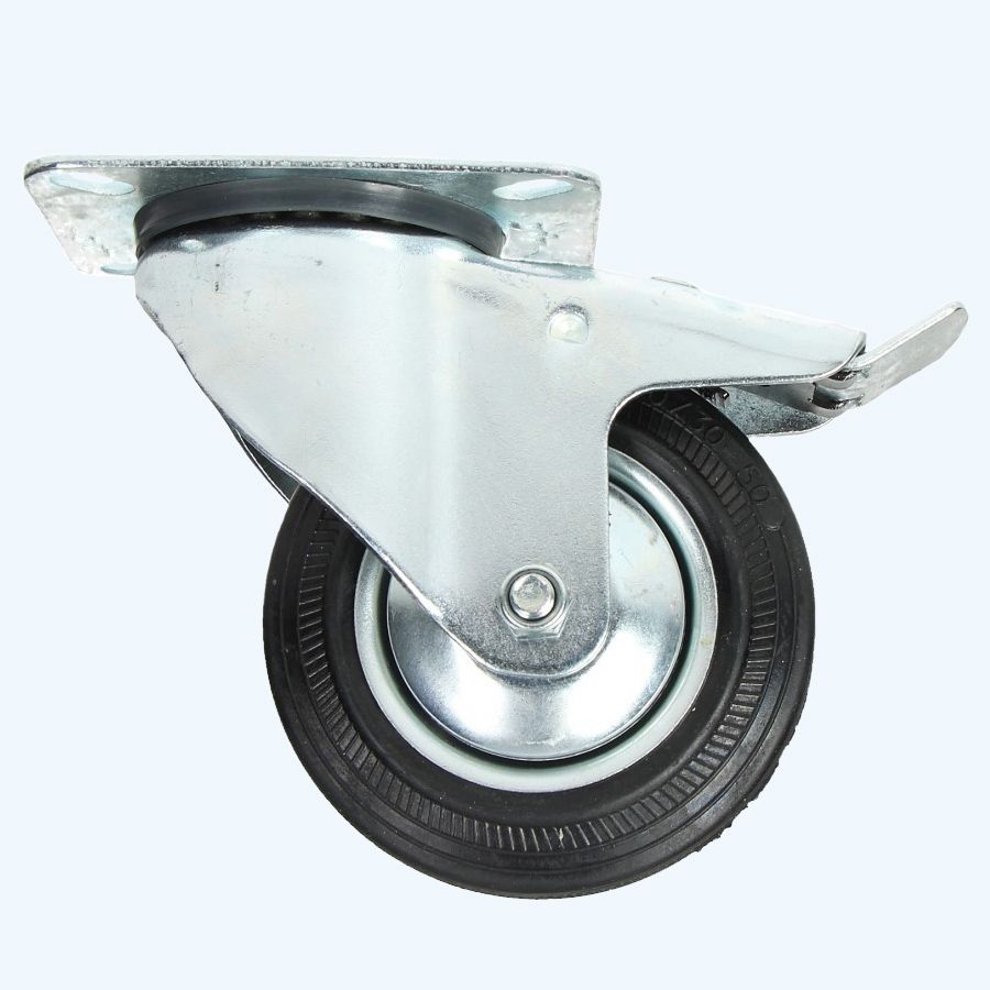 Zwenkwiel RMZ met rem 100 mm 100 kg Zwenkwiel RMZ met rem 100 mm 100 kg