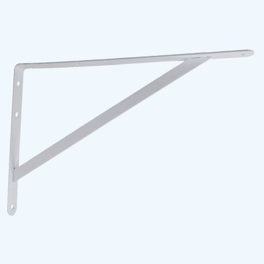 Plankdrager met schoor 255 x 395 mm wit / zware uitvoering Plankdrager met schoor 255 x 395 mm wit / zware uitvoering