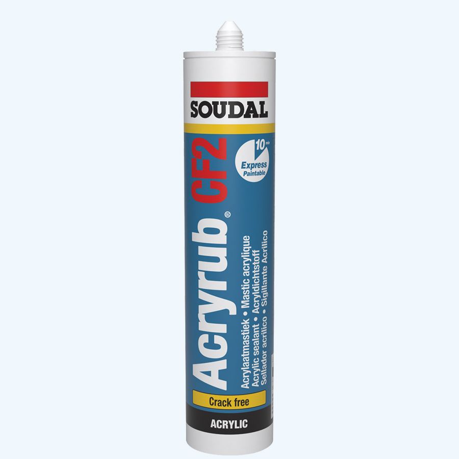 Soudal Acryrub CF2 310 ml (wit) Soudal Acryrub CF2 310 ml (wit)