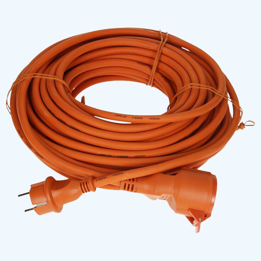 Verlengsnoer 20 meter 3x1.5 mm2 Rubber Verlengsnoer 20 meter 3x1.5 mm2 Rubber