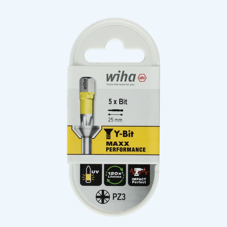 5 stuks Wiha Y-bit PZ 3 5 stuks Wiha Y-bit PZ 3