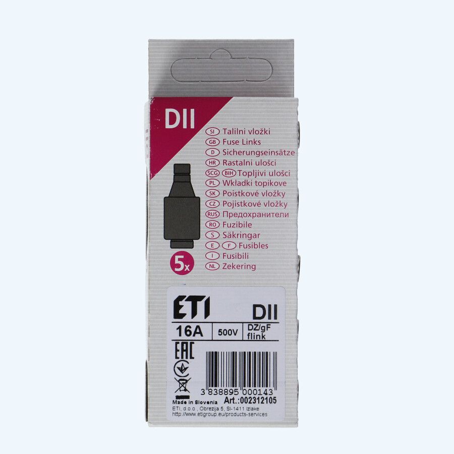 Zekeringen snel, 16A grijs (5 stuks) Zekeringen snel, 16A grijs (5 stuks)